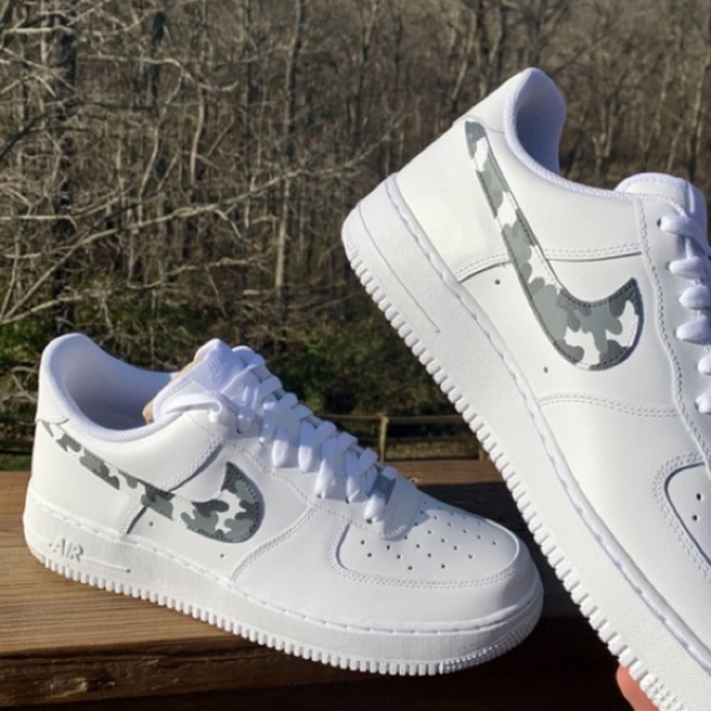 Grey Camo Custom Air Force 1 - Picture 2 of 5